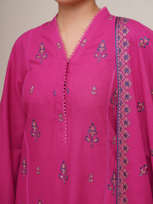 3 Piece - Embroidered Suit - E1755