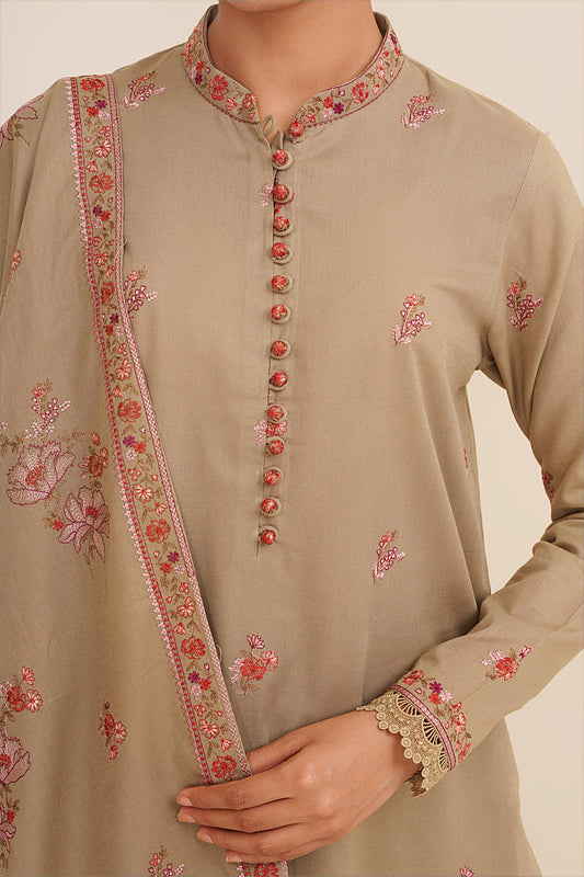 3 Piece - Embroidered Suit - E1756