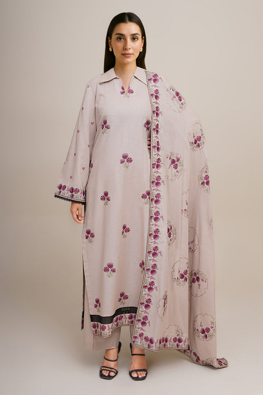 3 Piece - Embroidered Suit - E1757