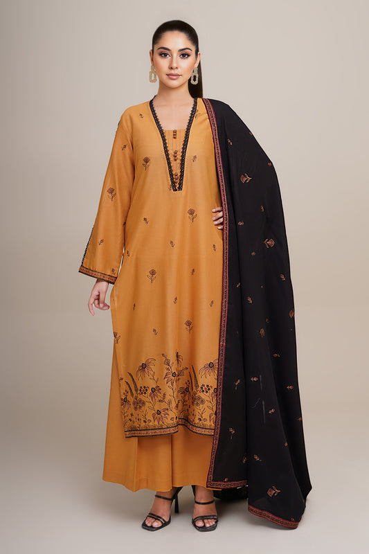 3 Piece - Embroidered Suit - E1759