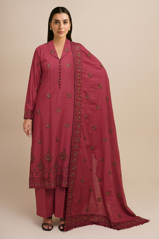 3 Piece - Embroidered Suit - E1760