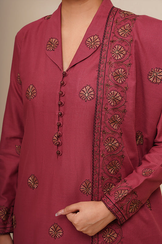 3 Piece - Embroidered Suit - E1760