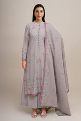 3 Piece - Embroidered Suit - E1761