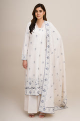 3 Piece - Embroidered Suit - E1762