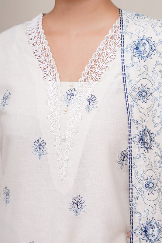 3 Piece - Embroidered Suit - E1762