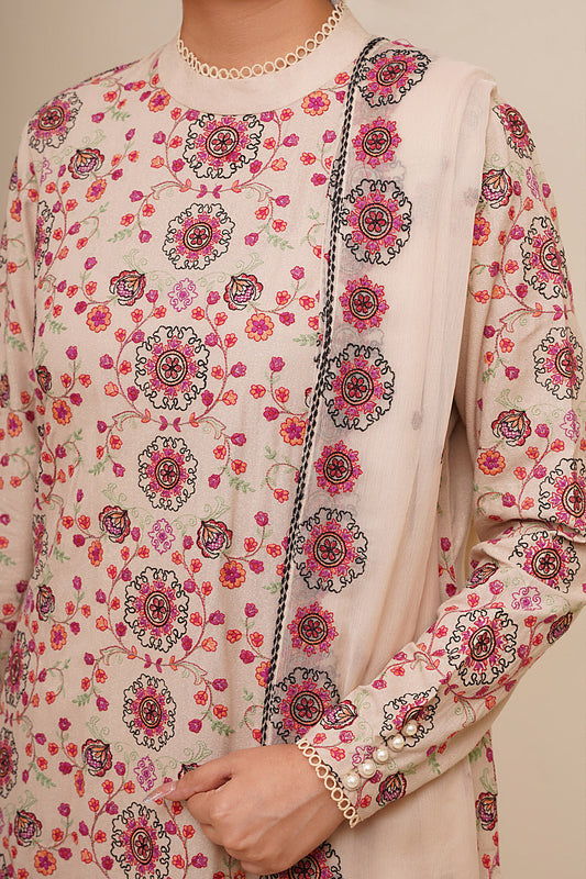 3 Piece - Embroidered Suit - E1770
