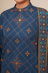 3 Piece - Embroidered Suit - E1774