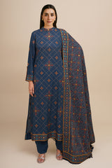 3 Piece - Embroidered Suit - E1774