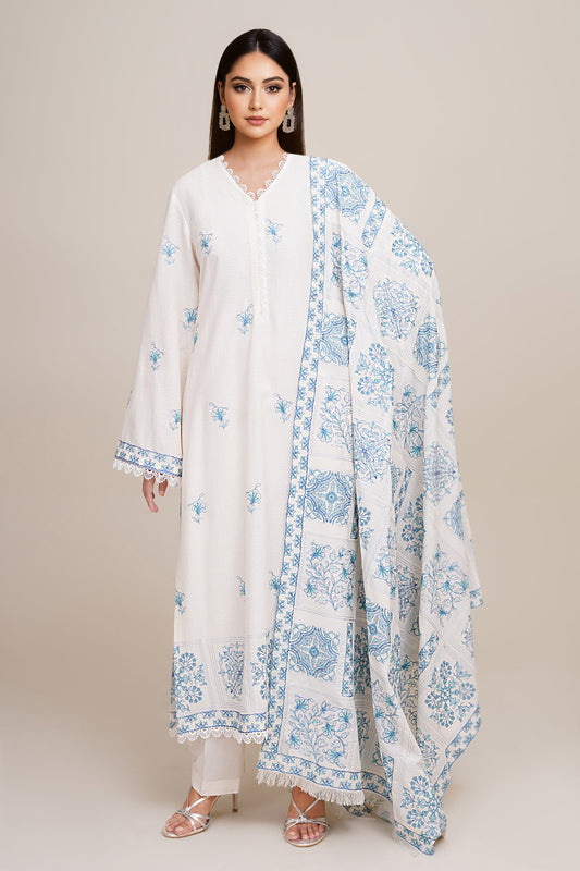 3 Piece - Embroidered Suit - E1779