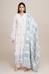 3 Piece - Embroidered Suit - E1779