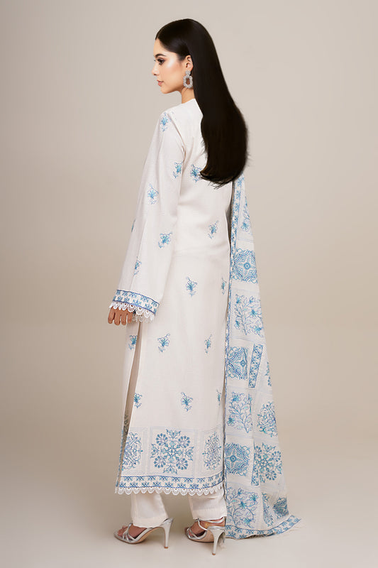 3 Piece - Embroidered Suit - E1779