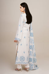 3 Piece - Embroidered Suit - E1779