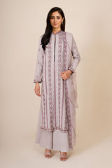 3 Piece - Embroidered Suit - E1801