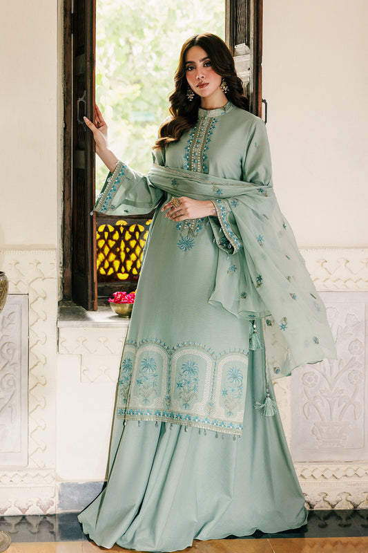 3 Piece - Embroidered Suit - E1802