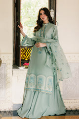 3 Piece - Embroidered Suit - E1802