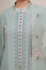 3 Piece - Embroidered Suit - E1802