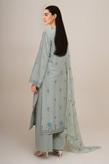 3 Piece - Embroidered Suit - E1802