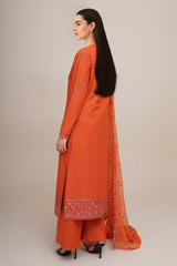 3 Piece - Embroidered Suit - E1804
