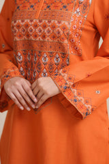 3 Piece - Embroidered Suit - E1805