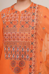 3 Piece - Embroidered Suit - E1805