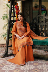 3 Piece - Embroidered Suit - E1805