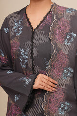 3 Piece - Embroidered Suit - E1807
