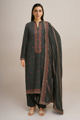 3 Piece - Embroidered Suit - E1817