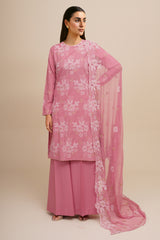 3 Piece - Embroidered Suit - E1818