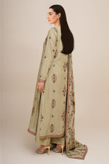 3 Piece - Embroidered Suit - E1821