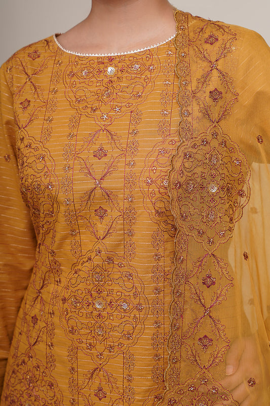 3 Piece - Embroidered Suit - E1830