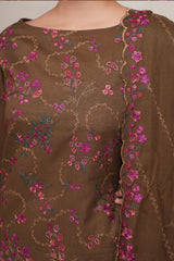 3 Piece - Embroidered Suit - E1832