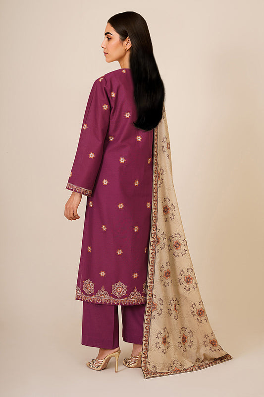 3 Piece - Embroidered Suit - E1835