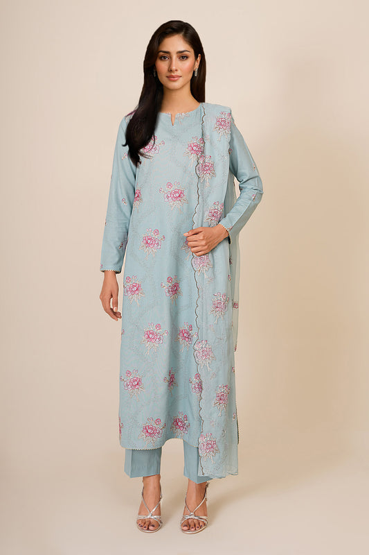 3 Piece - Embroidered Suit - E1840