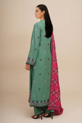 3 Piece - Embroidered Suit - E1844