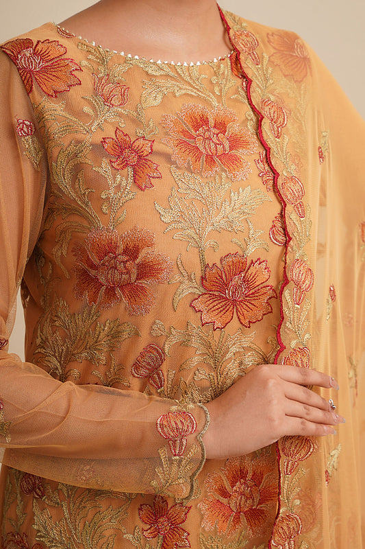 4 Piece - Embroidered Suit - E1880