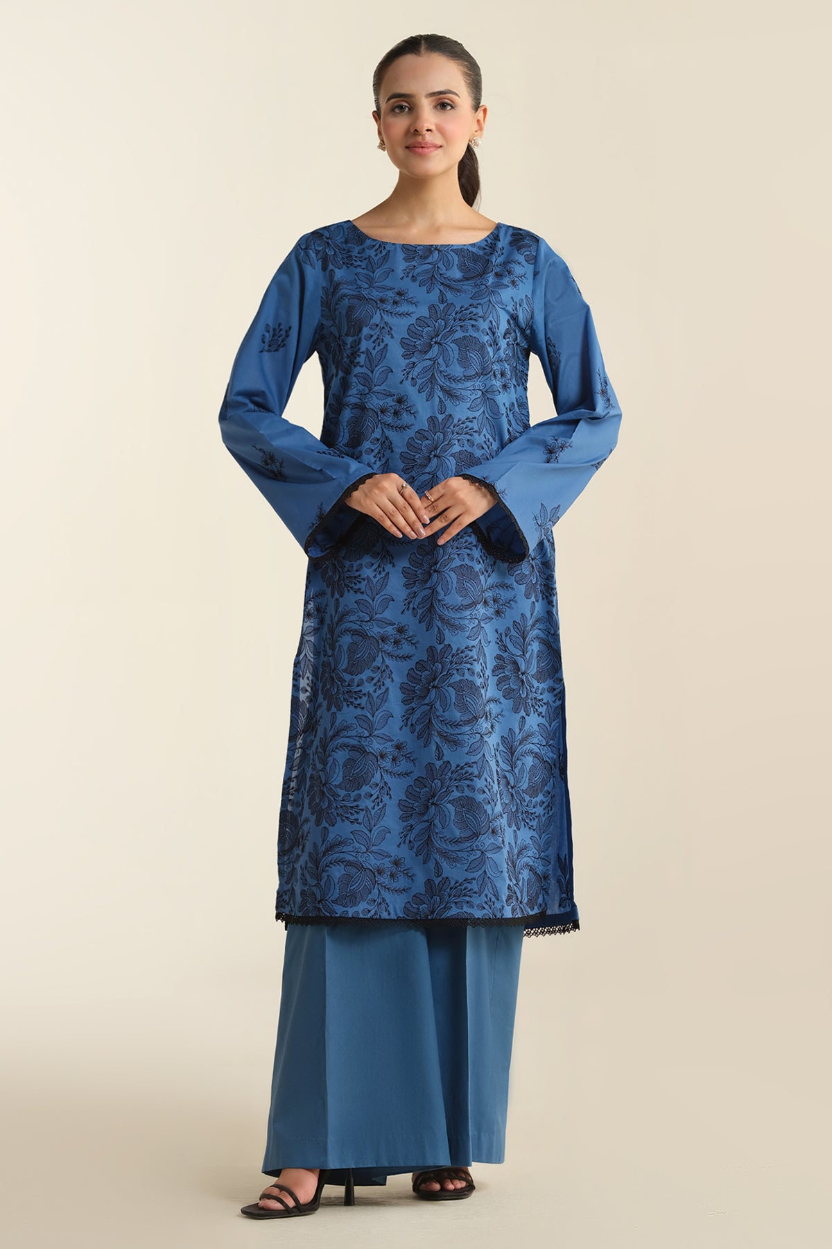 2 Piece - Embroidered Suit - E1901