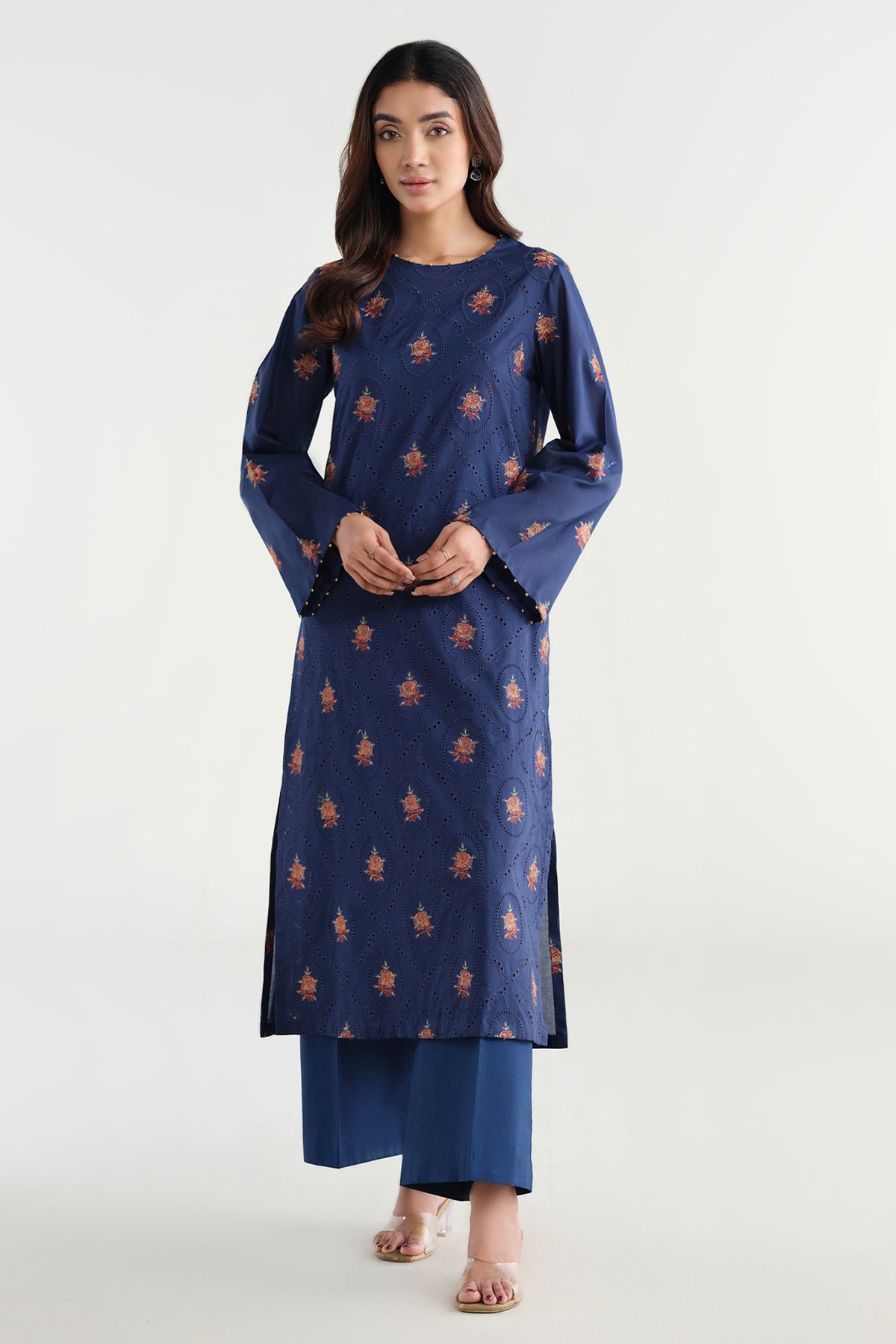2 Piece - Embroidered Suit - E1902