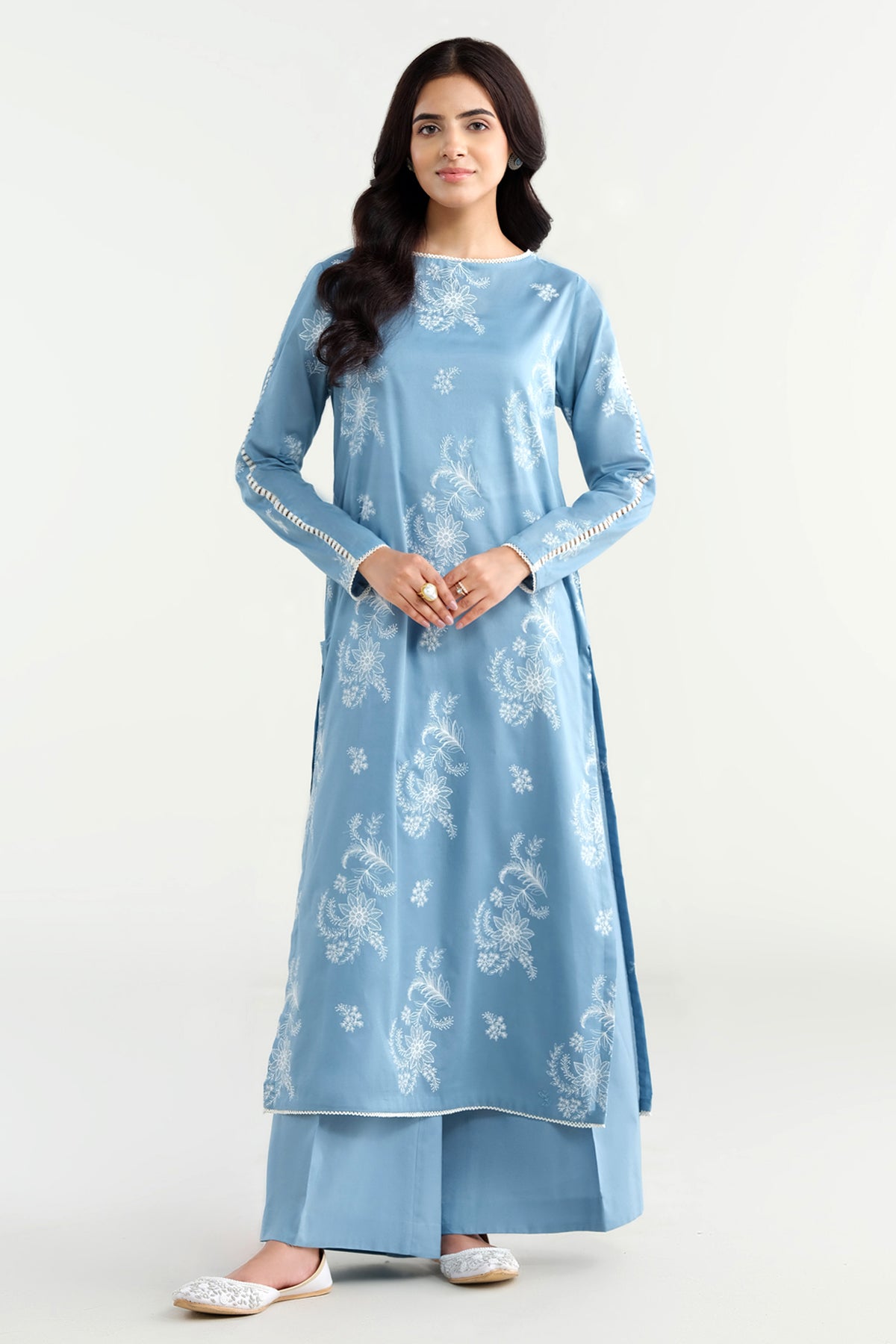 2 Piece - Embroidered Suit - E1905