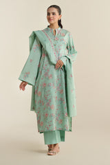 3 Piece - Embroidered Suit - E1917