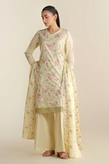3 Piece - Embroidered Suit - E1918