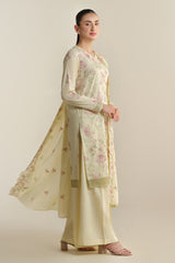 3 Piece - Embroidered Suit - E1918