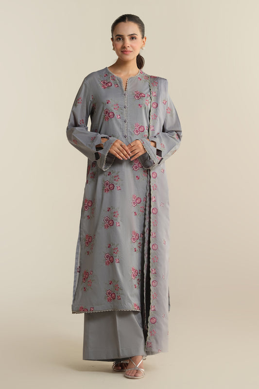 3 Piece - Embroidered Suit - E1921