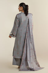 3 Piece - Embroidered Suit - E1921