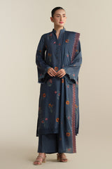 3 Piece - Embroidered Suit - E1922