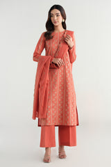 3 Piece - Embroidered Suit - E1923