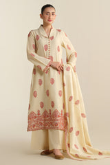 3 Piece - Embroidered Suit - E1924