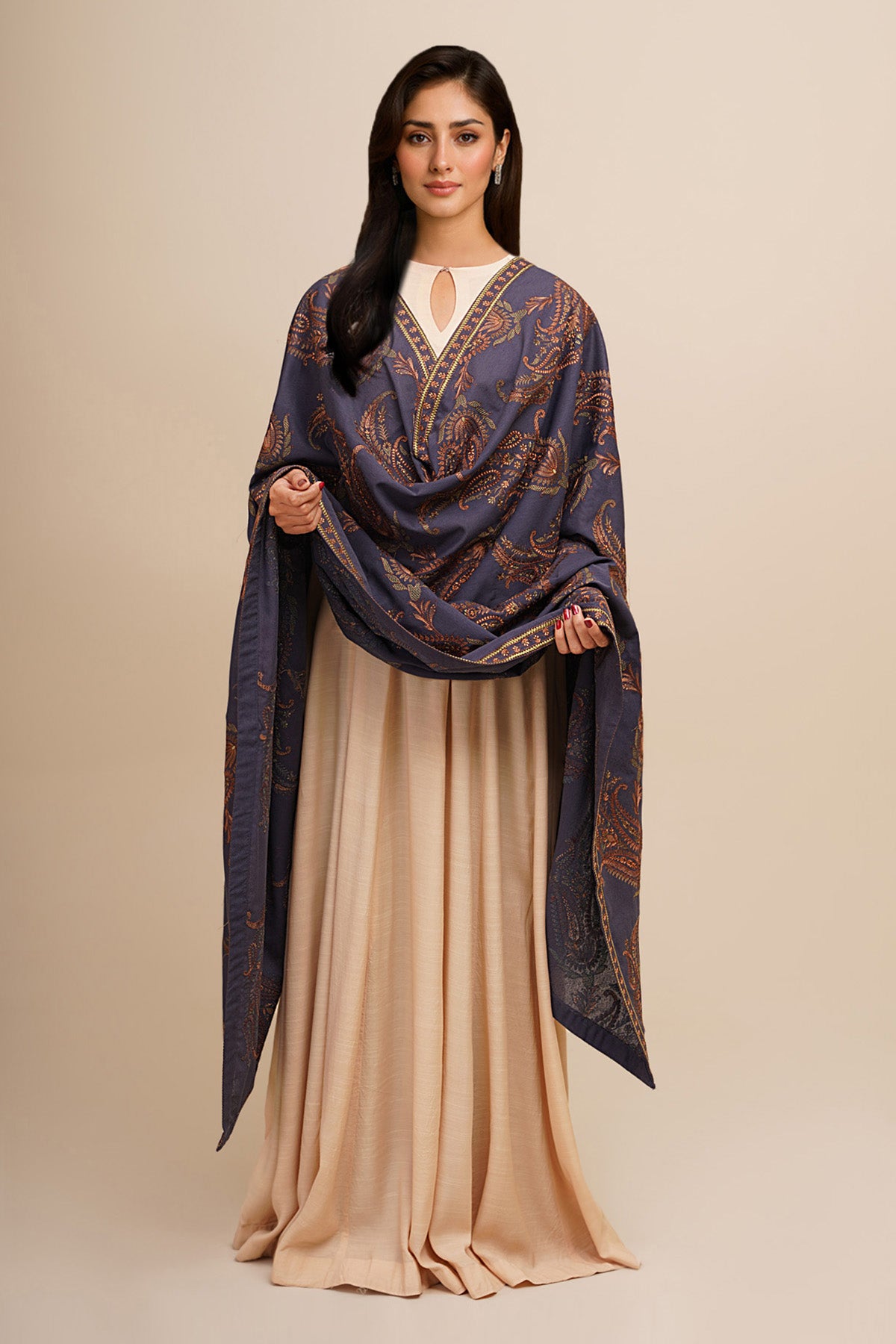 Embroidered Shawl - E1799