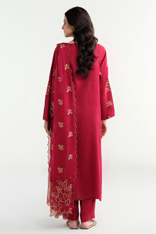 3 Piece - Embroidered Suit - KPS25-P3193