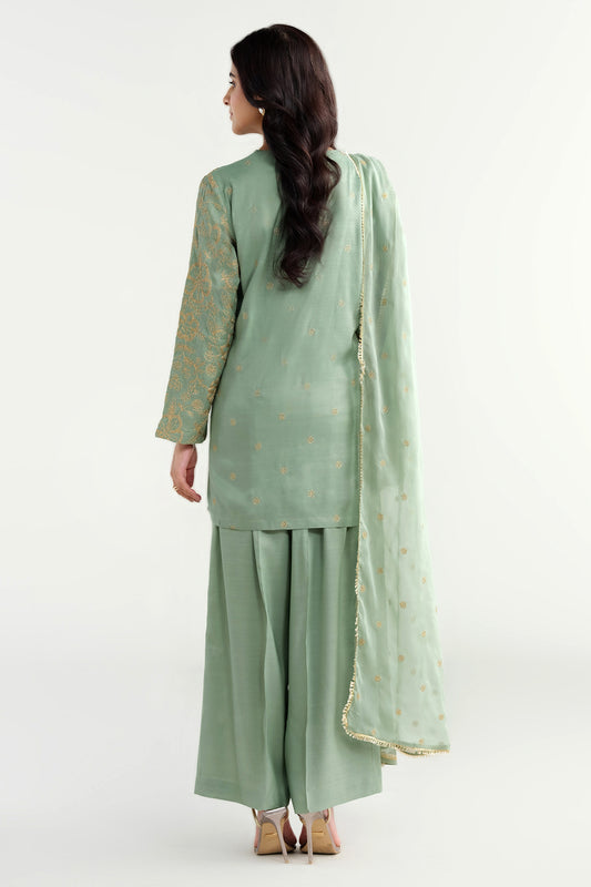 3 Piece - Embroidered Suit - KPS25-P3196