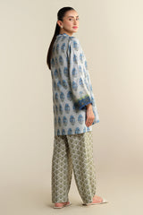 2 Piece - Printed & Embellished Suit - KPS25-P3401